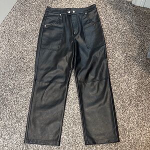 Blank NYC Black Vegan Leather Trousers